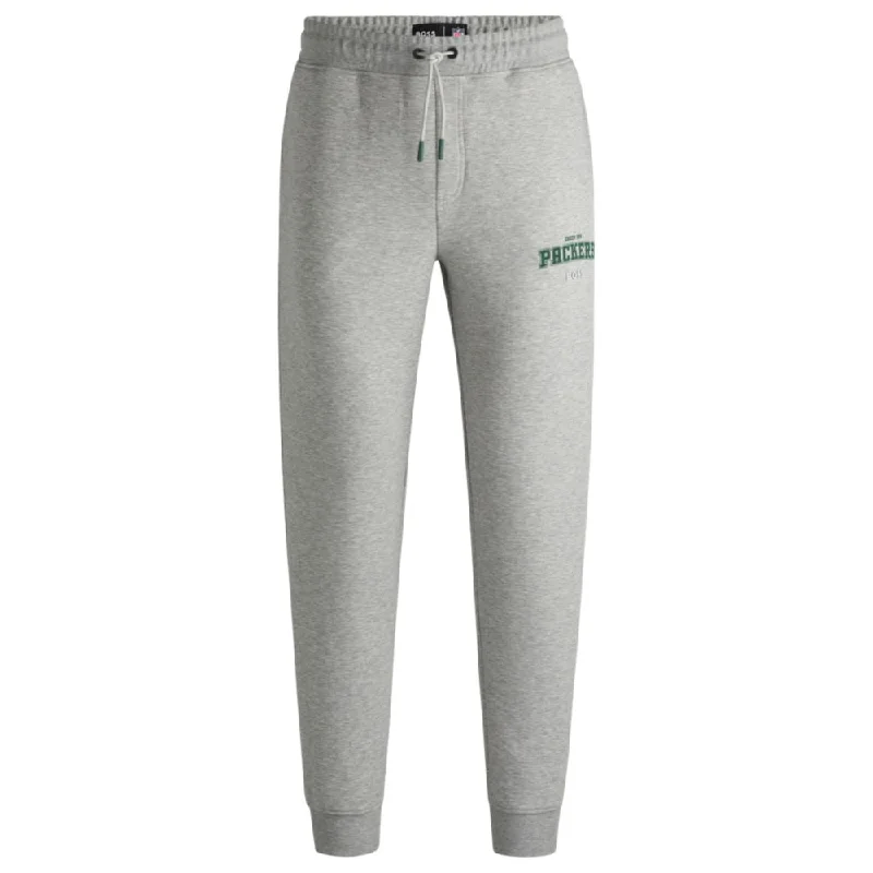 BOSS x NFL signature-tape tracksuit bottoms with special branding Trendy Men's Scandinavian