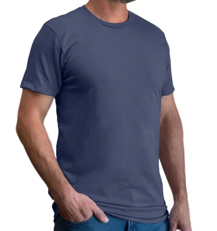 Classic Cotton Blend Crew Neck T-Shirt Sophisticated Men's 