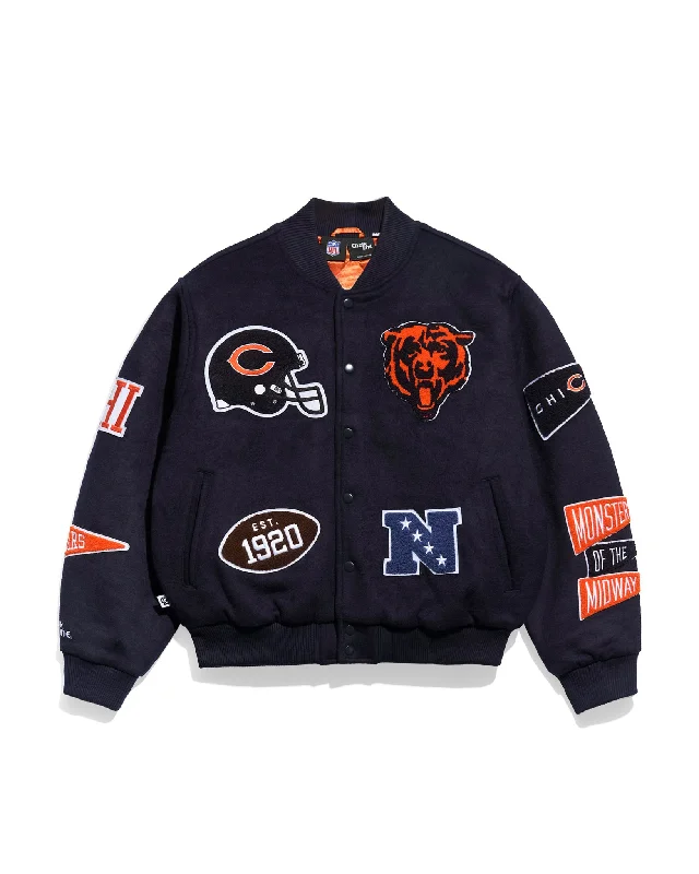 Chicago Bears Pennant Varsity Jacket Traditional Men's Country