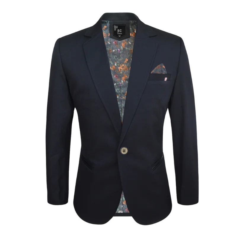 Men's Cotton-Stretch Blazer Black 511 Sophisticated Men's 