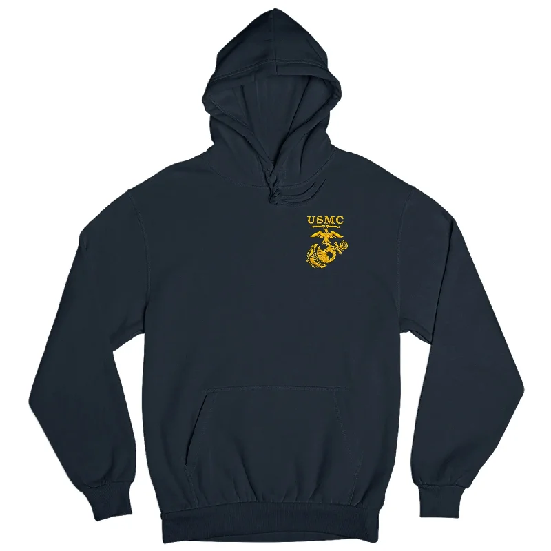 Gold Old School Heritage EGA Embroidered Hoodie Laid