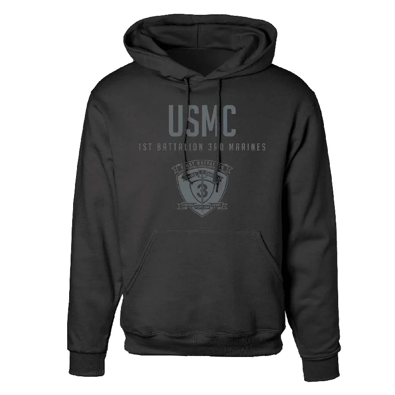 1st Battalion 3rd Marines Tonal Hoodie Classic Men's Pin