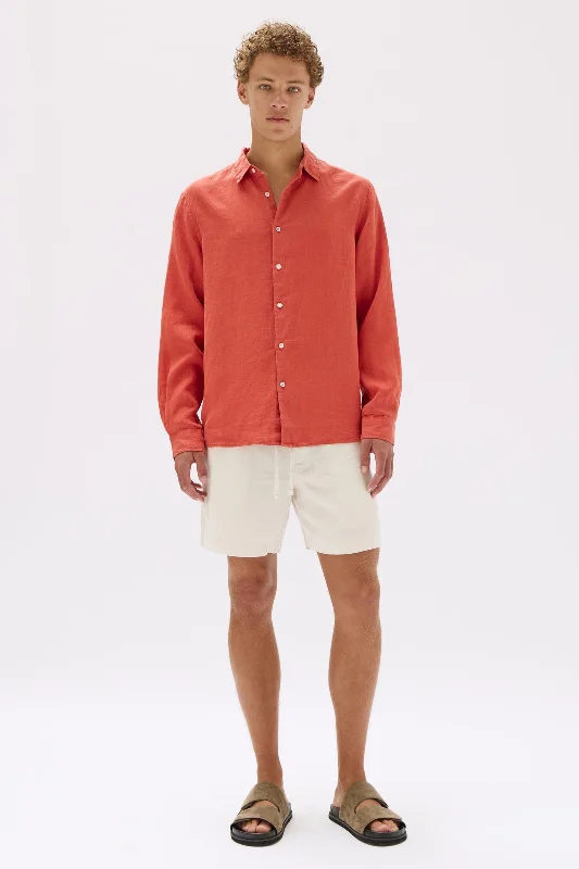 Casual Linen Shirt Youthful Men's Pop