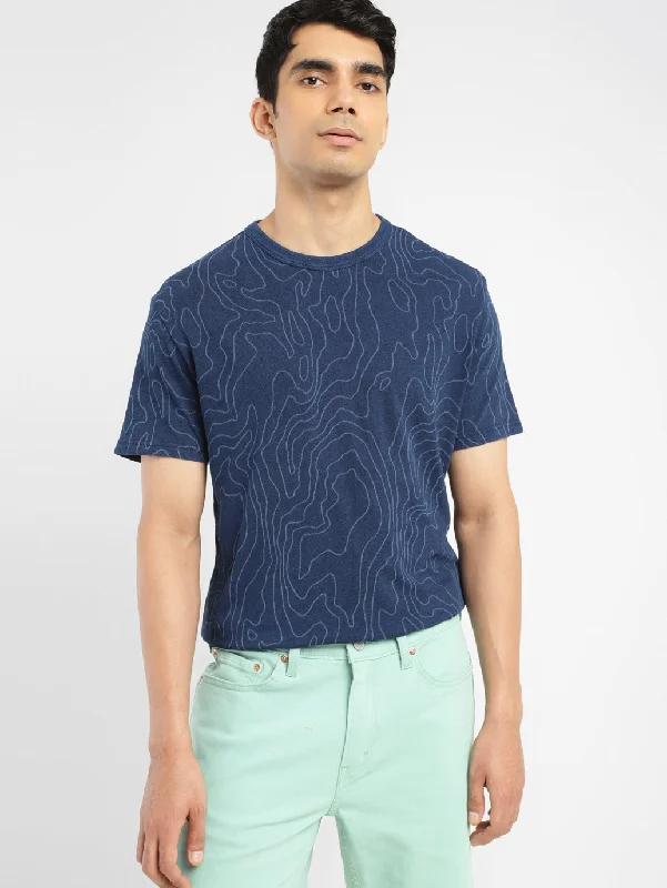 Men's All Over Print Crew Neck T-shirt Laid