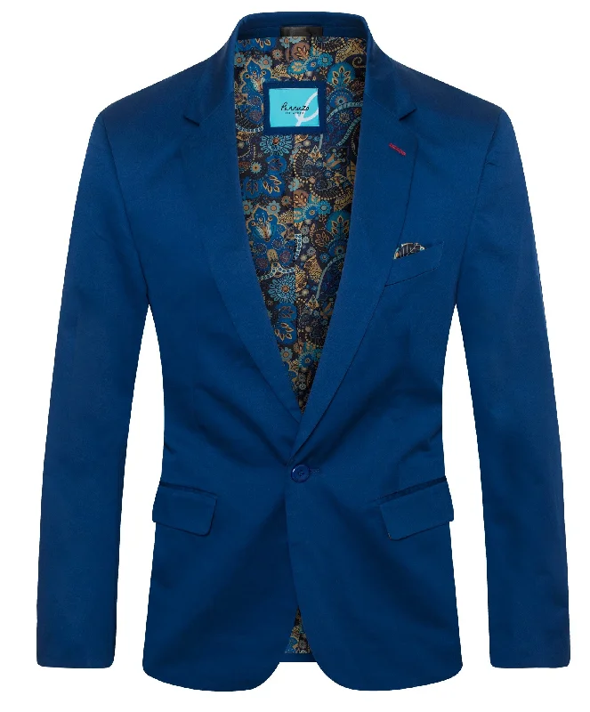 Fashion Blazer Cotton-Stretch in Sapphire 9010 Masculine Men's Thick