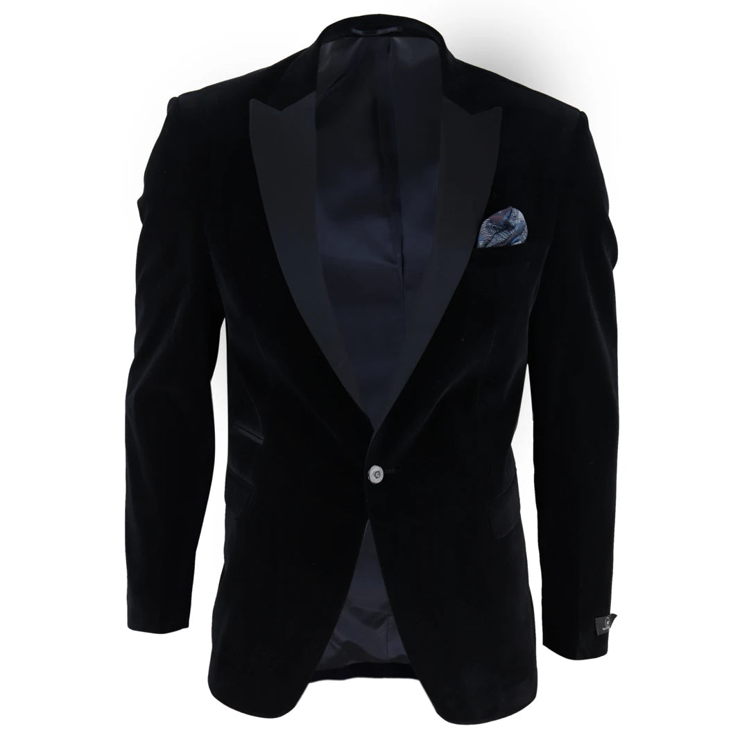 Men's Soft Velvet 1 Button Dinner Jacket Tuxedo Blazer Gym