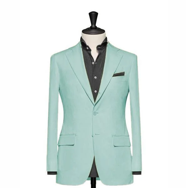 "The Clover" Solid Teal Blazer Sophisticated Men's 