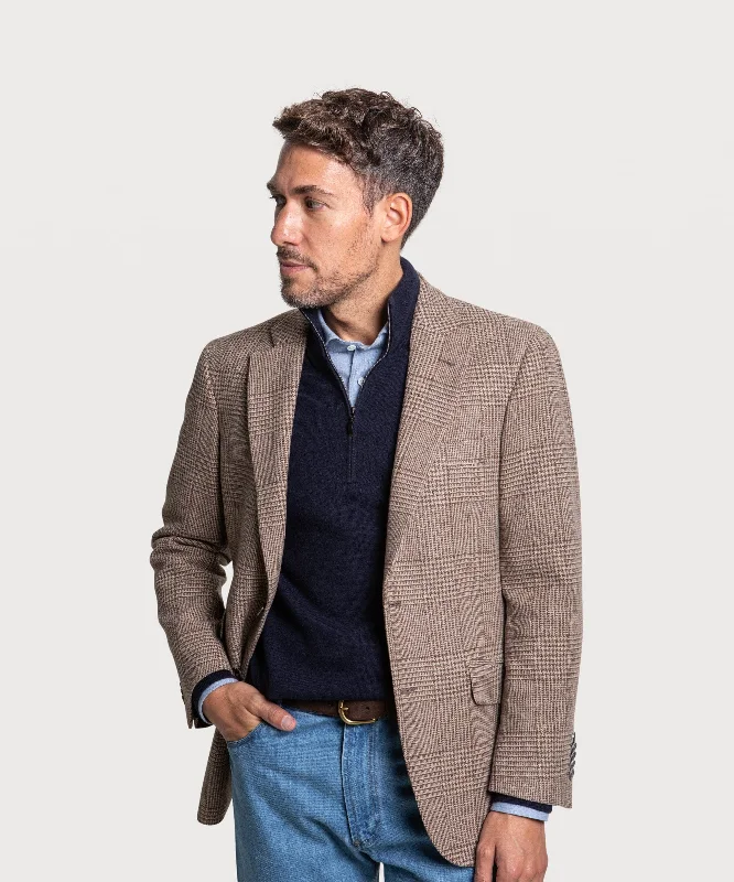 Glencheck Jacket Refined Men's European