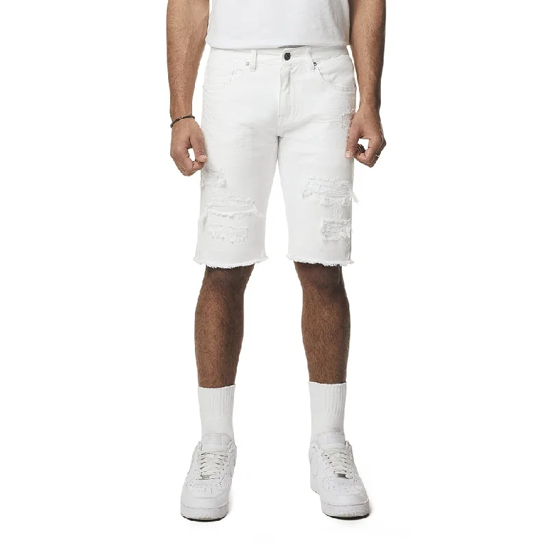 12" Slim Essential Jean Shorts - White Sporty Men's Tennis