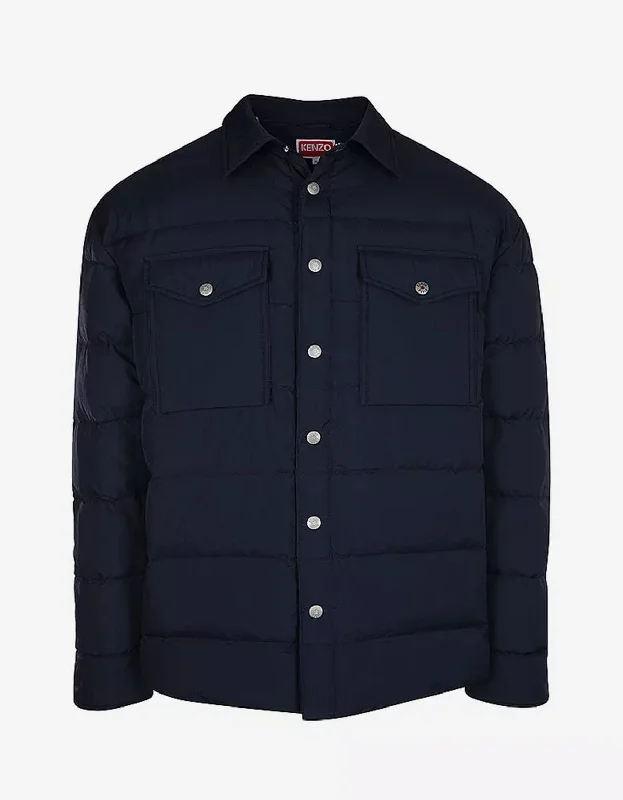 Kenzo Midnight Blue Puffer Jacket Relaxed Men's Beach