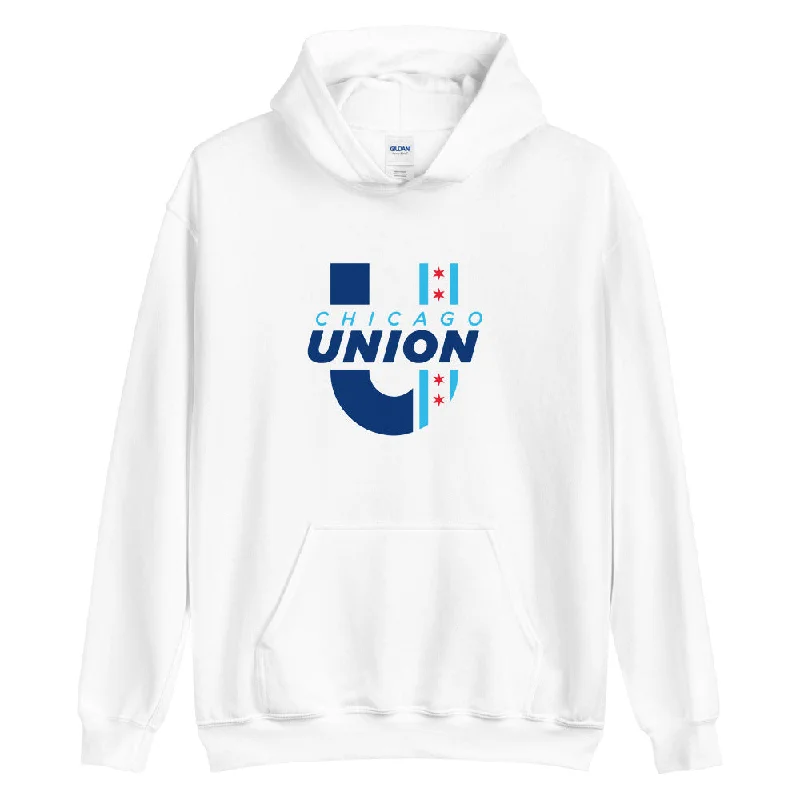 Chicago Union Hoodie - White Sophisticated Men's 