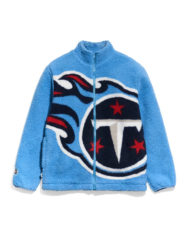 Tennessee Titans Big Logo Sherpa Jacket Laid