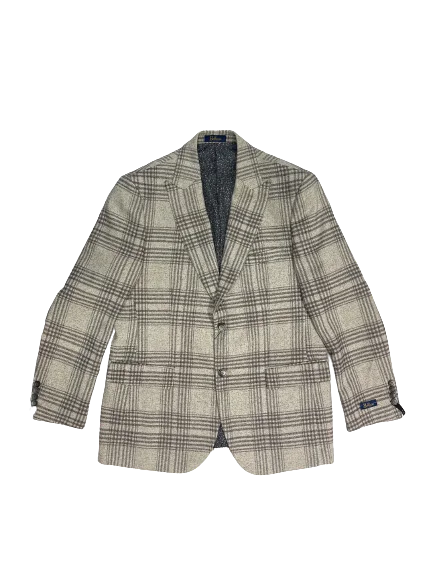 Bellucci B762 Sandro Plaid Blazer Cream/Black Modern Men's Tech