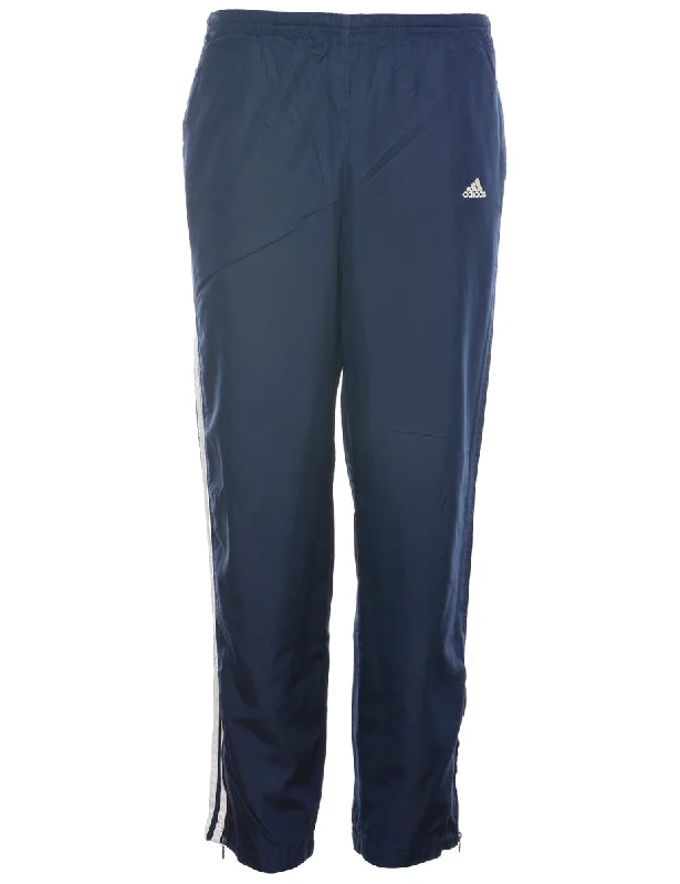 Adidas Navy & White Contrast Track Pants - W29 L30 Bohemian Men's Free