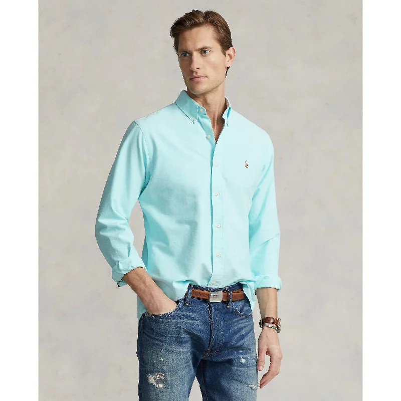 Polo Ralph Lauren - Oxford Shirt -  Turquoise Blue Sharp Men's Italian