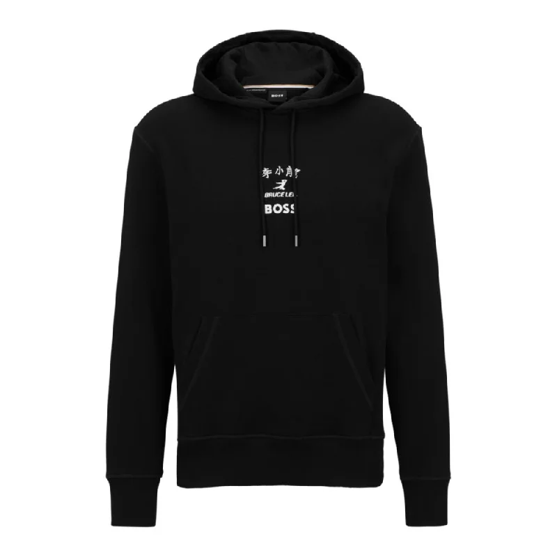 BOSS x Bruce Lee gender-neutral hoodie with special artwork Unique Men's Patch