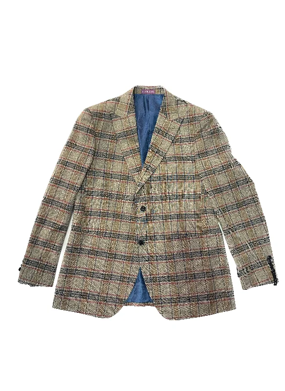 Conuti Pisano C123 Sport Jacket Oatmeal/Navy Multi Color Relaxed Men's Australian 