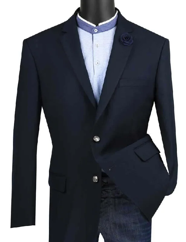 Men's Blazer Regular Fit Color Navy Sharp Men's Italian