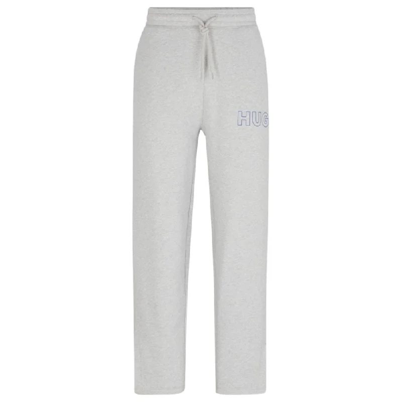 Loose-fit cotton-terry tracksuit bottoms with outline logo Practical Men's Quick