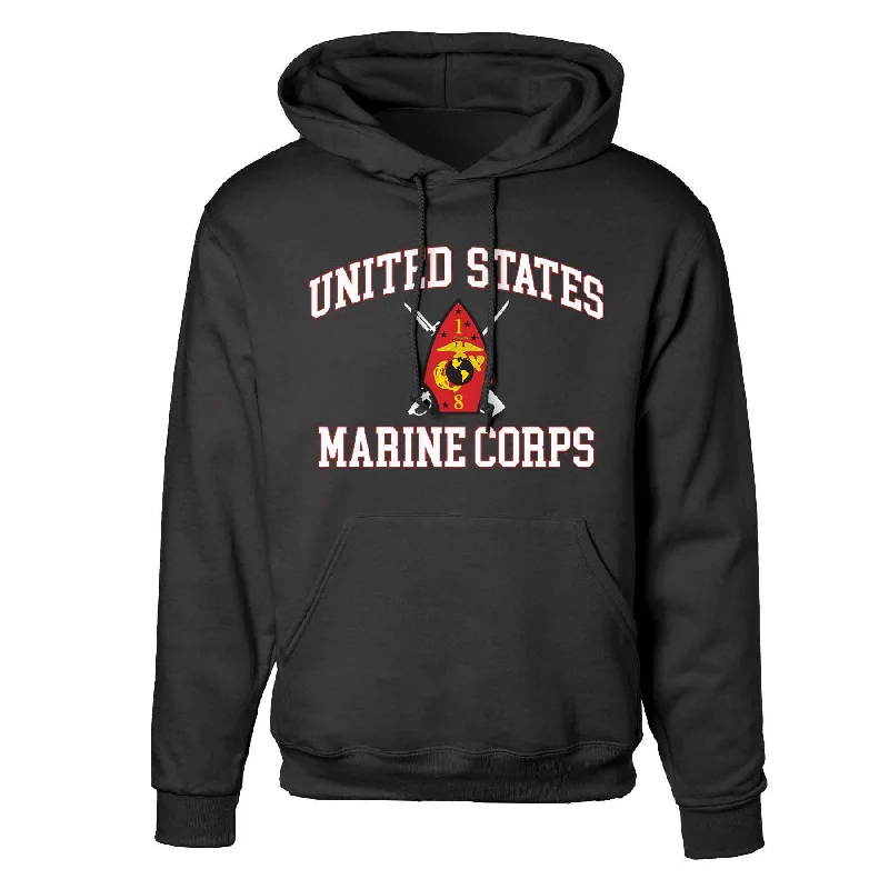 1st Battalion 8th Marines USMC Hoodie Modern Men's 