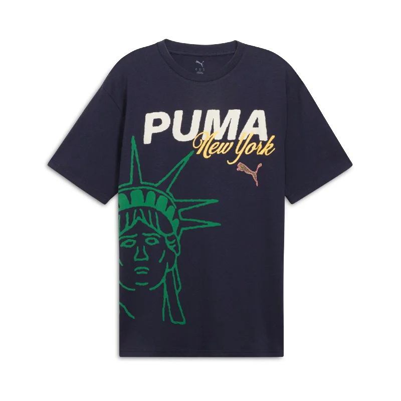 PUMA Men's Wardrobe Essentials Bright Lights NYC Flagship Tee Gym