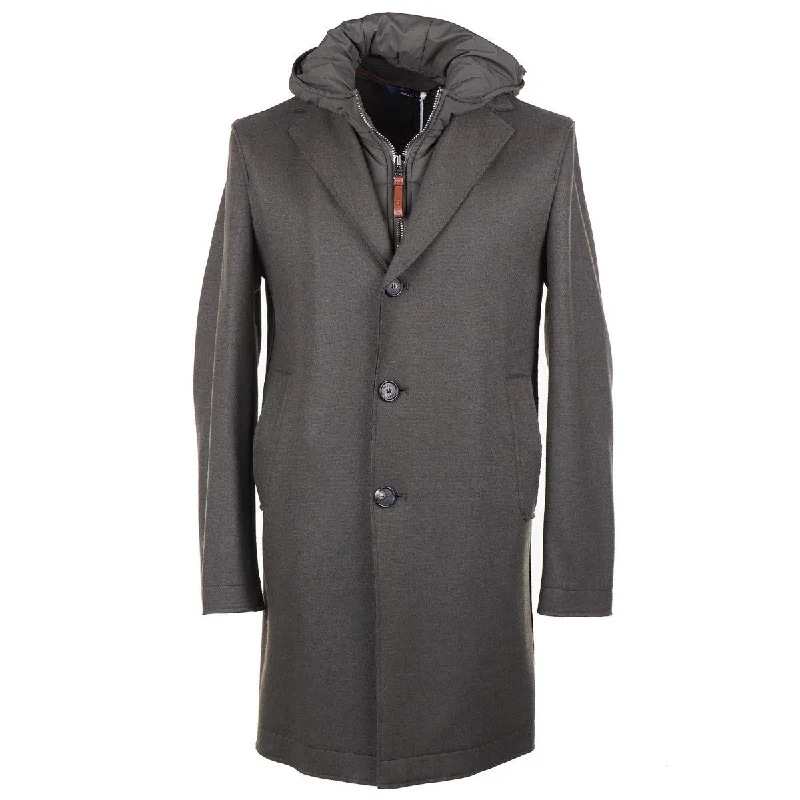 Manto Jersey Wool-Cashmere Overcoat Cozy Men's Sherpa