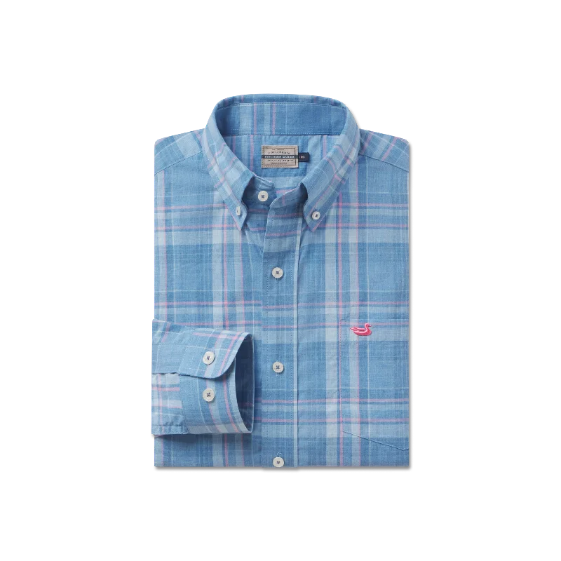 Potomac Relaxed Plaid Dress Shirt British Gentleman Style