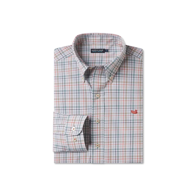 Calhoun Check Dress Shirt Casual Men's Short