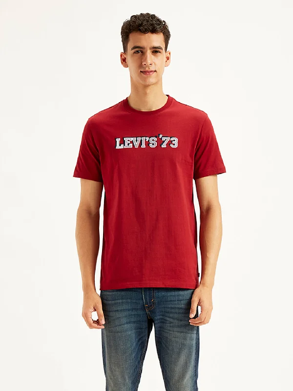 Men's Patchwork Regular Fit T-Shirt Preppy Men's College