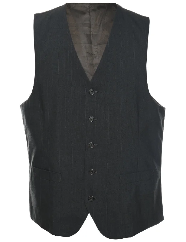 Black & Brown Waistcoat - M Beach