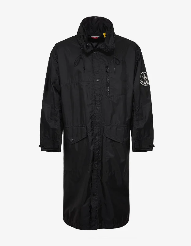 Moncler Greg Black Nylon Parka Dynamic Men's Moto