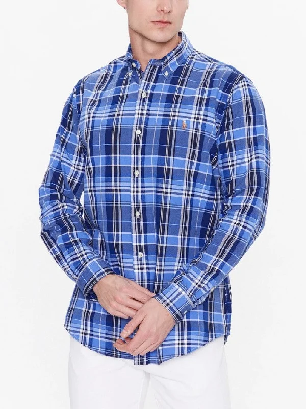 Polo Ralph Lauren - Oxford Shirt - Plaid - Blue Multi Dynamic Men's High