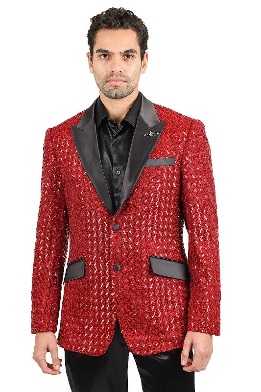 Barabas All The Men 2BL3099 Blazer Red Laid