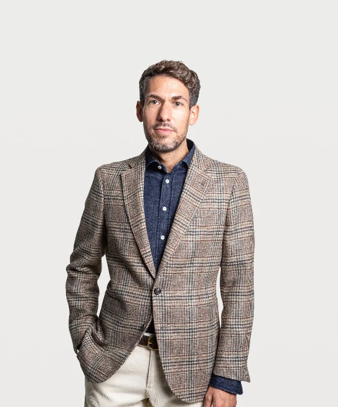 Glencheck Tweed Jacket Dapper Men's 1920S