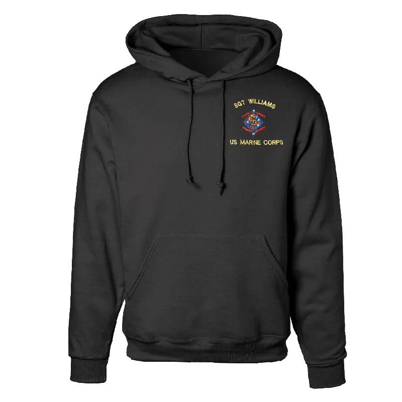 1st Battalion 4th Marines Embroidered Hoodie Casual Men's Short