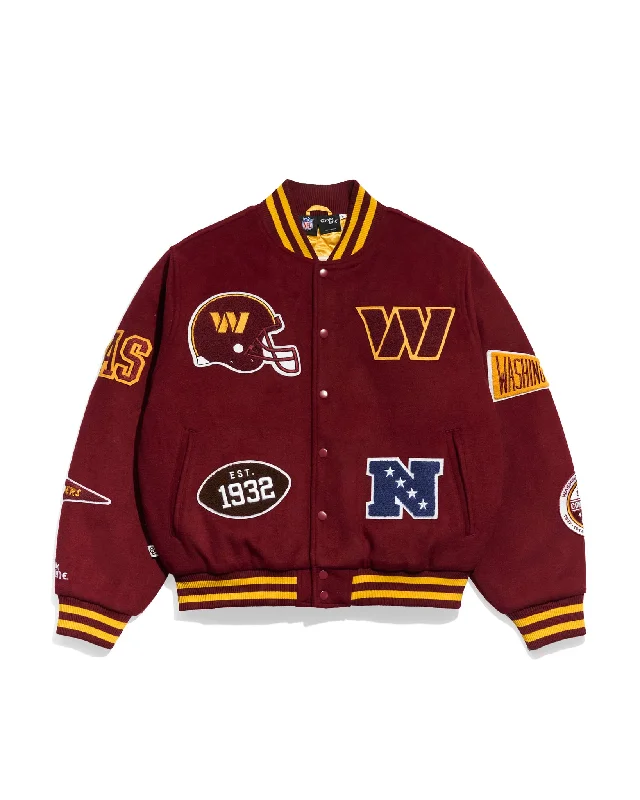 Washington Commanders Pennant Varsity Jacket Sleek Men's Metallic