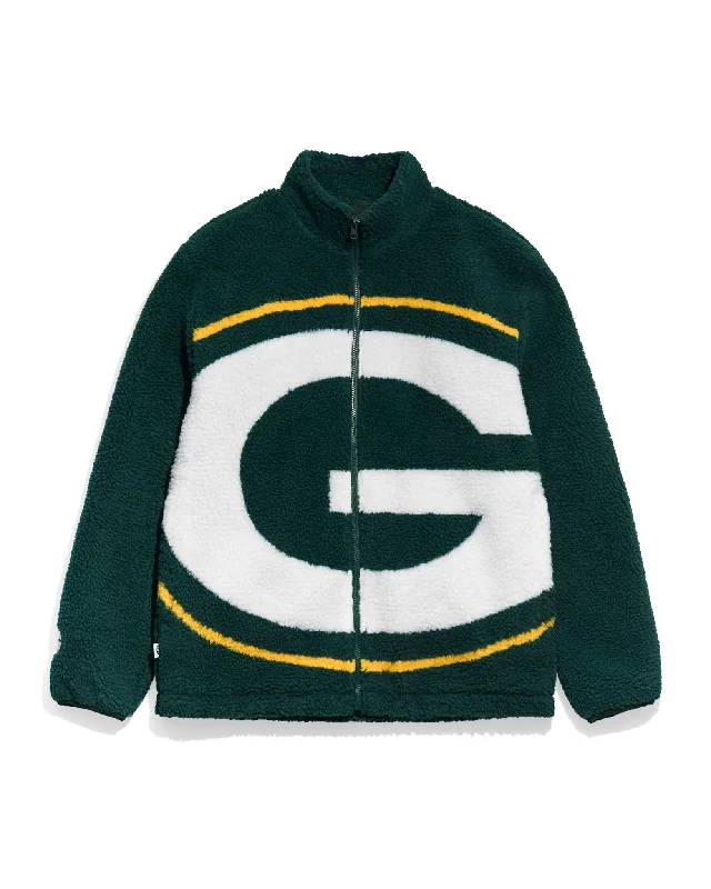 Green Bay Packers Big Logo Sherpa Jacket Refined Men's Classic 