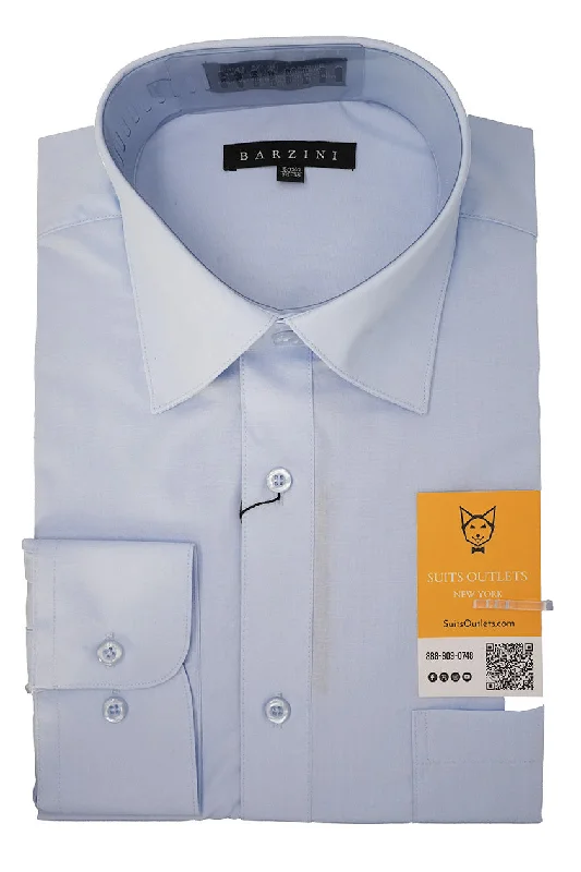 Modern Fit Dress Shirt Convertible Cuff in Light Blue Dynamic Men's Moto