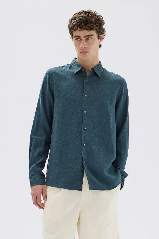 Casual Linen Shirt Sophisticated Men's 