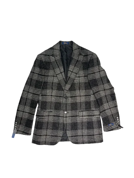 Bellucci B761 Sandro Plaid Blazer Black/White Rugged Men's Outdoor 