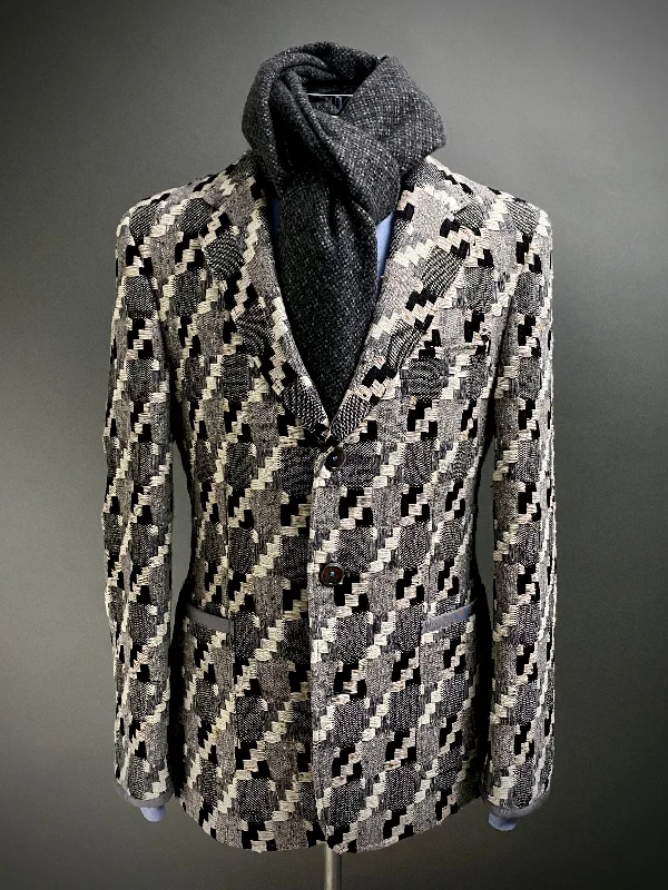 Virgin Wool "Tapestry" Semi-Constructed Blazer. Vacation