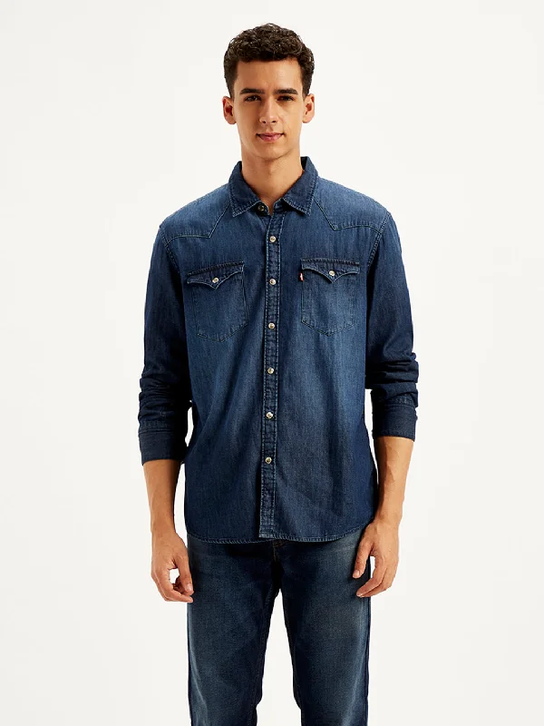 Men's Solid Slim Fit Shirt Street