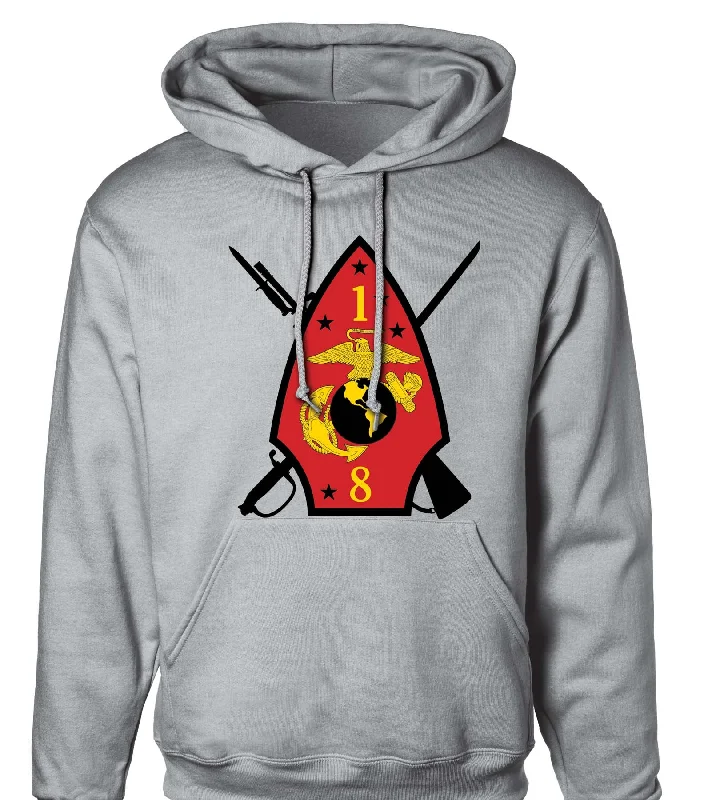 1st Battalion 8th Marines Hoodie Stylish Men's Tropical 