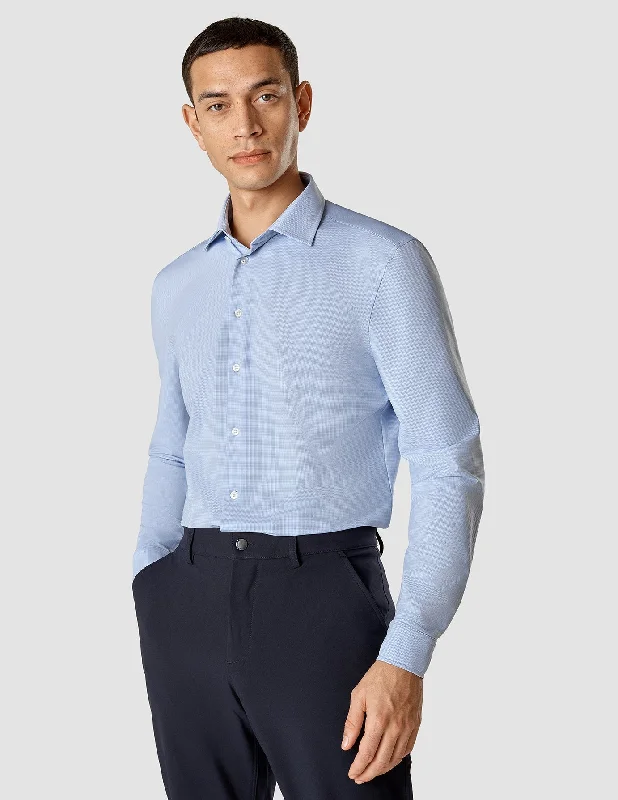 Travel Shirt Light Blue Regular Business