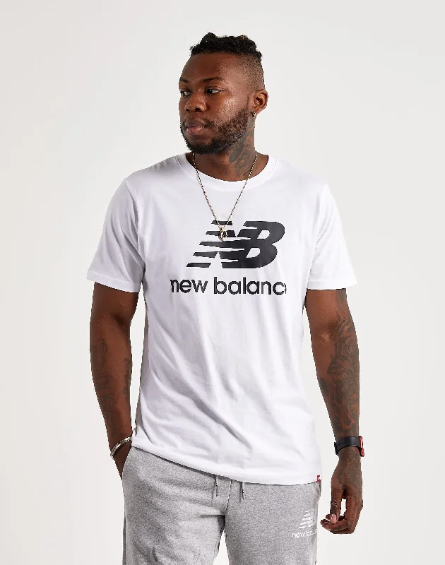 New Balance Essentials Stacked Logo Tee Refined Men's Hand