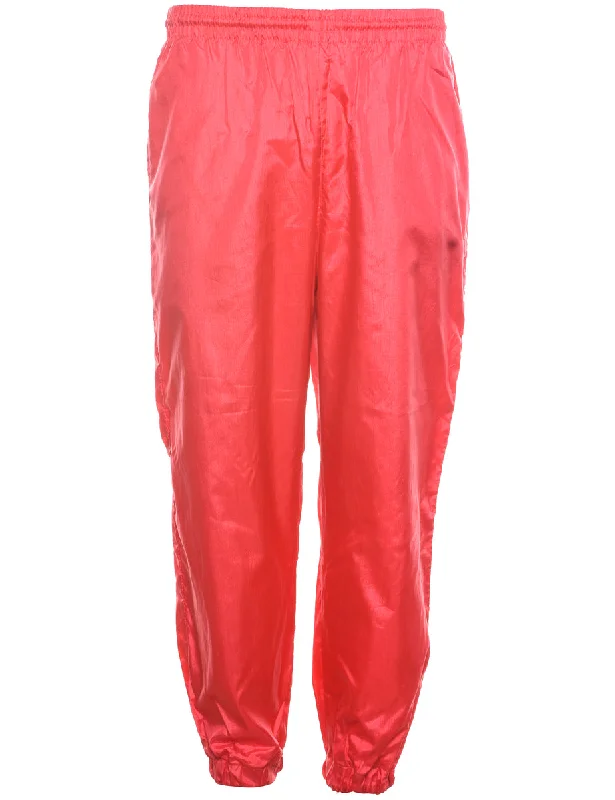 Pink 1980s Track Pants - W26 L25 Stylish Men's Neon