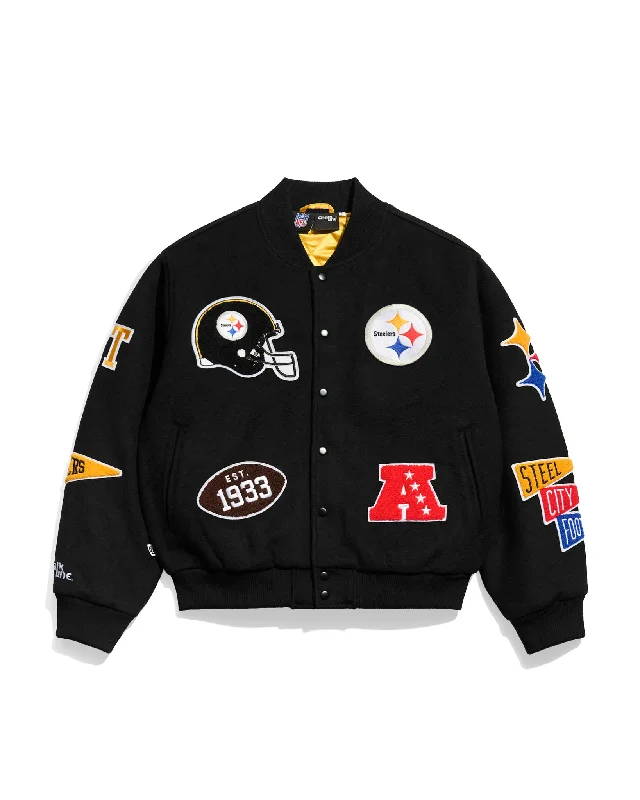 Pittsburgh Steelers Pennant Varsity Jacket Dynamic Men's High