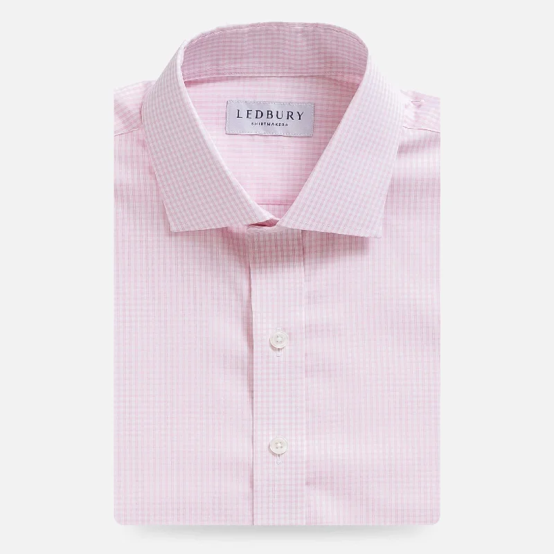 The Pink Kent Gingham Custom Shirt Sharp Men's Italian