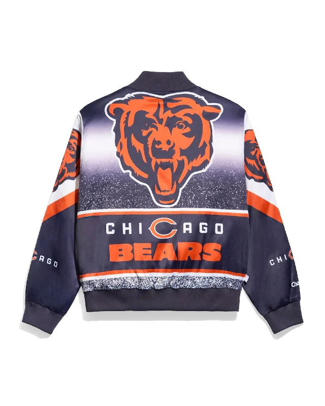 Chicago Bears Logo Fanimation Jacket Polished Men's Satin