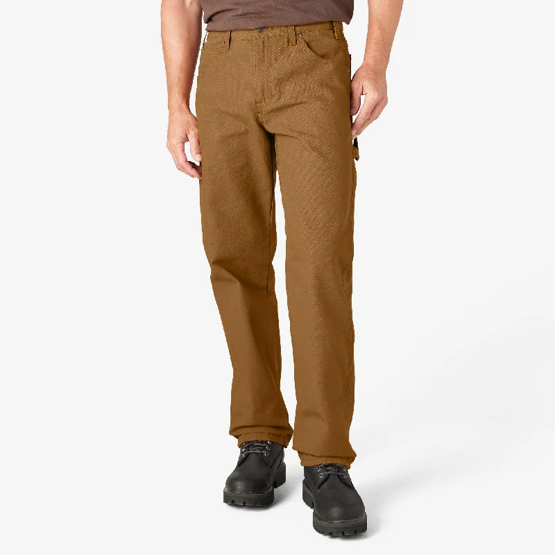 Relaxed Fit Heavyweight Duck Carpenter Pants, Brown Duck Dynamic Men's Moto